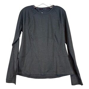 NWT Spyder Active Womens‎ Peached Jersey Long Sleeve Thumbholes Zipper Pocket L